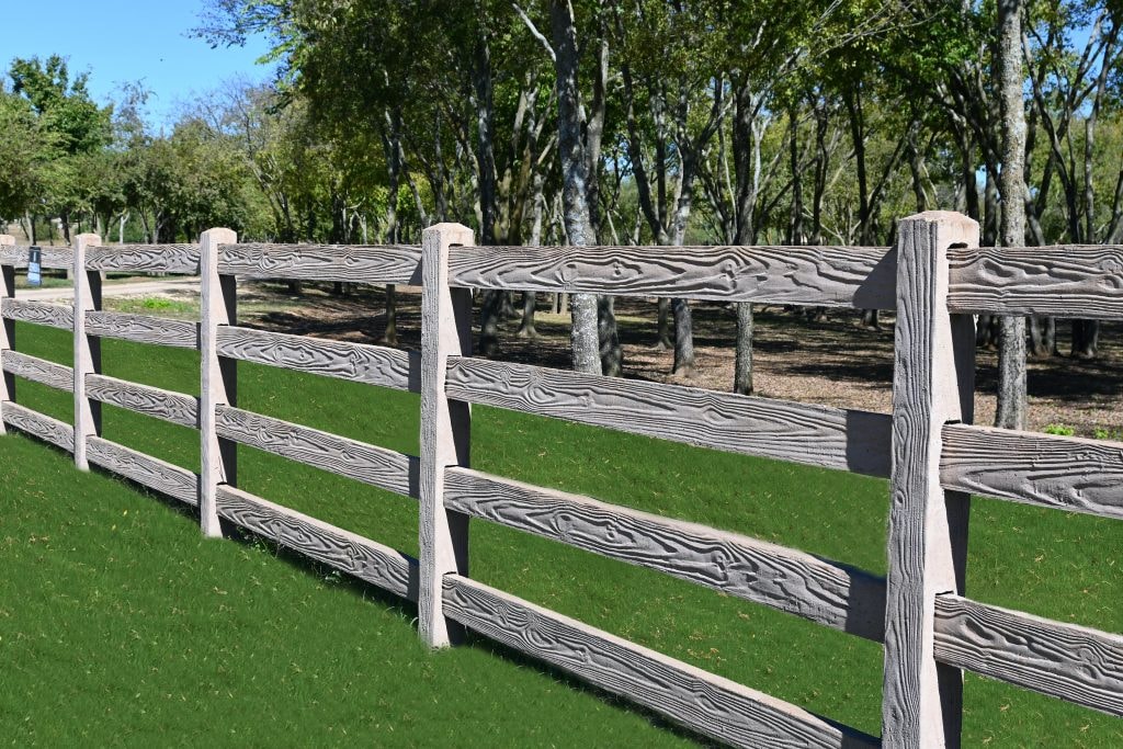 4 Rail Woodcrete Ranch Fence